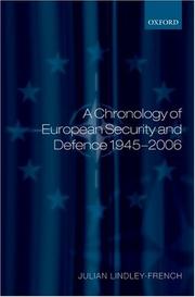 Cover of: A Chronology of European Security and Defence 1945-2006