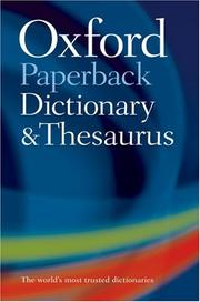 Cover of: Oxford Paperback Dictionary and Thesaurus (Dictionary/Thesaurus)