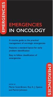 Cover of: Emergencies in Oncology (Emergencies in... Series)
