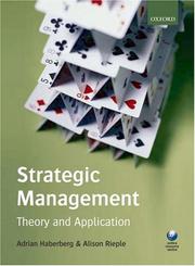Cover of: Strategic Management: Theory and Application