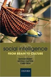 Cover of: Social Intelligence: From Brain to Culture
