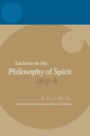 Cover of: Hegel: Lectures on the Philosophy of Spirit 1827-8 (Hegel Lectures)