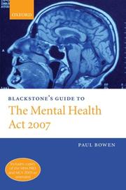 Cover of: Blackstone's Guide to the Mental Health Amendment Act 2006 (Blackstone's Guide)