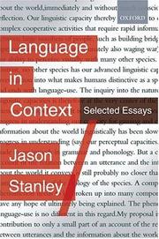 Cover of: Language in Context: Selected Essays