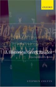 Cover of: A Historical Greek Reader | Stephen Colvin