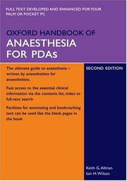 Cover of: Oxford Handbook of Anaesthesia for PDAs (Oxford Handbooks Series)