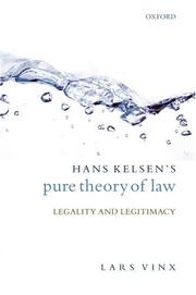 Cover of: Hans Kelsen's Pure Theory of Law by Lars Vinx