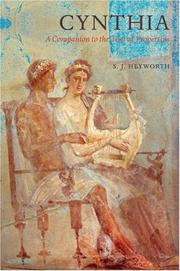 Cover of: Cynthia: A Companion to the Text of Propertius