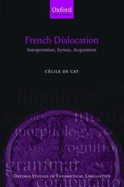 Cover of: French Dislocation by Cecile De Cat