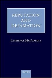 Reputation and Defamation by Lawrence McNamara