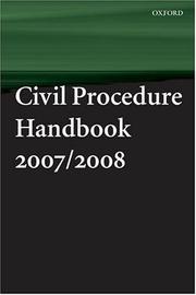 Cover of: Civil Procedure Handbook 2007/2008 by Victoria Williams