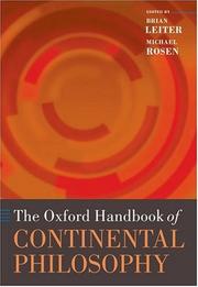 Cover of: The Oxford Handbook of Continental Philosophy (Oxford Handbooks)