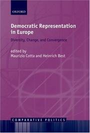 Cover of: Democratic Representation in Europe: Diversity, Change, and Convergence (Comparative Politics)