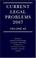 Cover of: Current Legal Problems 2007