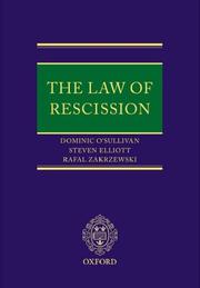 Cover of: The Law of Rescission