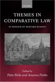 Cover of: Themes in Comparative Law: In Honour of Bernard Rudden