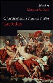 Cover of: Oxford Readings in Lucretius (Oxford Readings in Classical Studies) by Monica R. Gale