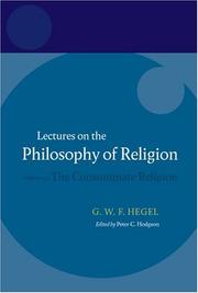 Cover of: Hegel: Lectures on the Philosophy of Religion: Volume III by Peter C. Hodgson