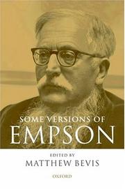 Some Versions of Empson by Matthew Bevis