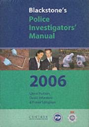 Cover of: Blackstone's Police Investigator's Manual and Workbook Pack 2006 (Blackstone's Police Manuals)