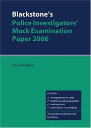 Cover of: Blackstone's Police Investigators' Mock Examination Paper 2006 (Blackstones)