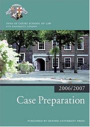 Cover of: Case Preparation 2006-07 (Blackstone Bar Manual)