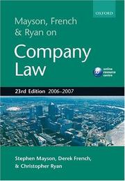 Mayson, French & Ryan on company law by Stephen W. Mayson, Derek French, Stephen Mayson, Christopher Ryan