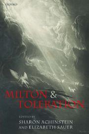 Cover of: Milton and Toleration