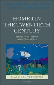 Cover of: Homer in the Twentieth Century: Between World Literature and the Western Canon (Classical Presences)