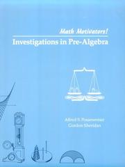 Cover of: Investigations in Pre-Algebra/Math Motivators Series (Mathematics Motivators)