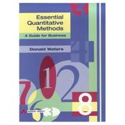 Cover of: Essentials of Quantitative Methods