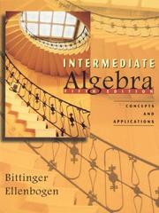 Cover of: Intermediate Algebra: Concepts and Applications