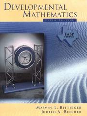 Cover of: Developmental Mathematics TEXAS TASP Version by Judith A. Beecher