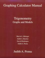 Cover of: Graphing Calculator Manual to Accompany Trigonometry, Graphs and Models