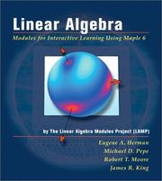 Cover of: Linear Algebra: Modules for Interactive Learning Using Maple