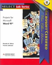 Cover of: Projects for Microsoft Word 97: Microsoft Certified Blue Ribbon Edition