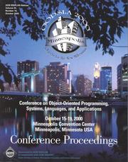 Cover of: OOPSLA '00 Conference Proceedings: Object-Oriented Programming Systems, Lanuages, and Applications