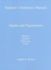 Cover of: Algebra and Trigonometry: Students Solution Manual