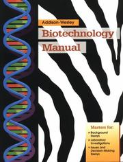 Cover of: Biotechnology Manual