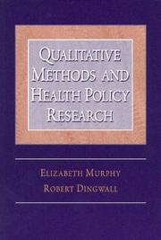 Cover of: Qualitative Methods and Health Policy Research (Social Problems and Social Issues)