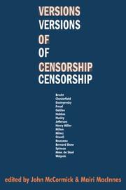 Cover of: Versions of Censorship by 