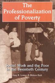 Cover of: Professionalization of Poverty by P. Reid, Gary Lowe