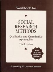 Cover of: Workbook with IBM and Mac software: Social Research Methods; Qualitative & Quantitative Approaches