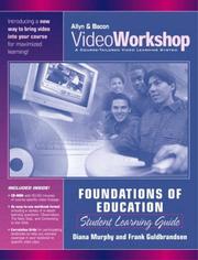 Cover of: Allyn and Bacon Videoworkshop for Foundations of Education : Student Learning Guide with CD-ROM