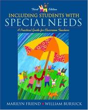 Cover of: Including Students with Special Needs by Marilyn Friend, William Bursuck