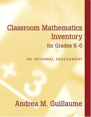 Cover of: Classroom Mathematics Inventory for Grades K-6: An Informal Assessment, MyLabSchool Edition