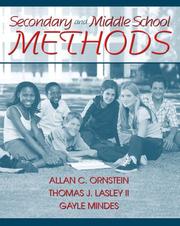 Cover of: Secondary and Middle School Methods