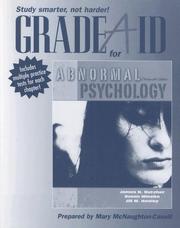 Cover of: Abnormal Psychology, Grade Aid by James Neal Butcher, Susan Mineka, Jill M. Hooley