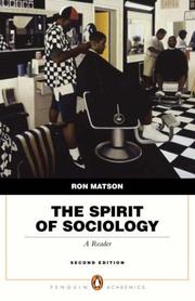 Cover of: The Spirit of Sociology by Ron Matson