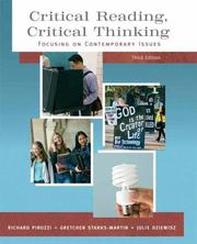 Cover of: Critical Reading Critical Thinking: Focusing on Contemporary Issues (with MyReadingLab) (3rd Edition)